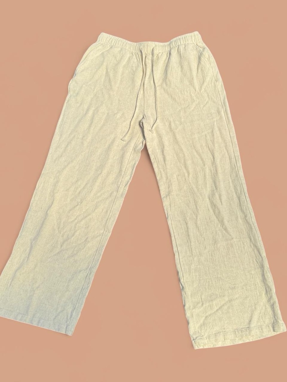 Blenca beige linen pants
